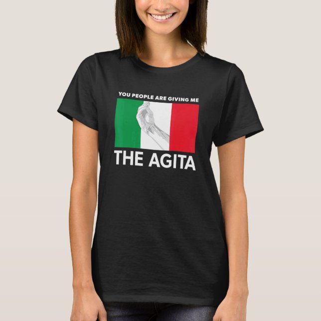 Camiseta Orgullosa bandera italiana Agita (Anverso)