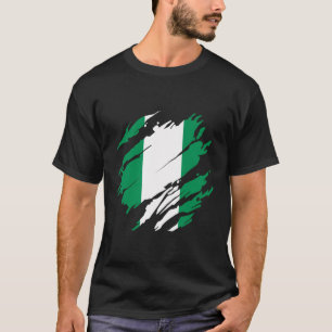 Camiseta Orgullosa bandera nigeriana fanática de Nigeria