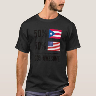 Camiseta Orgullosa Bandera Norteamericana Puerto Rico