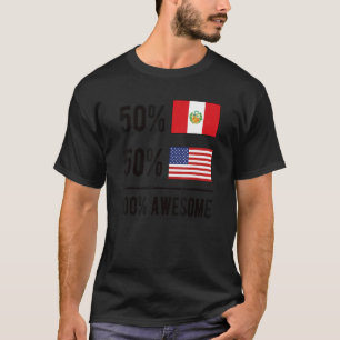 Camiseta Orgullosa Bandera Peruana Estadounidense Perú Usa