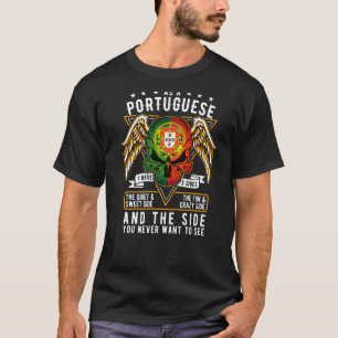 Camiseta Orgullosa bandera portuguesa del cráneo de Portuga