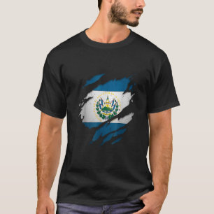Camiseta Orgullosa bandera salvadoreña de El Salvador celeb