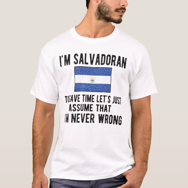 Camiseta Orgullosa Bandera Salvadoreña El Salvador Rota El  (Anverso)