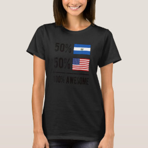 Camiseta Orgullosa Bandera Salvadoreña Norteamericana El Sa