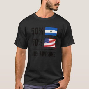 Camiseta Orgullosa Bandera Salvadoreña Norteamericana El Sa