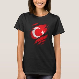 Camiseta Orgullosa bandera turca arrancada de Turquía