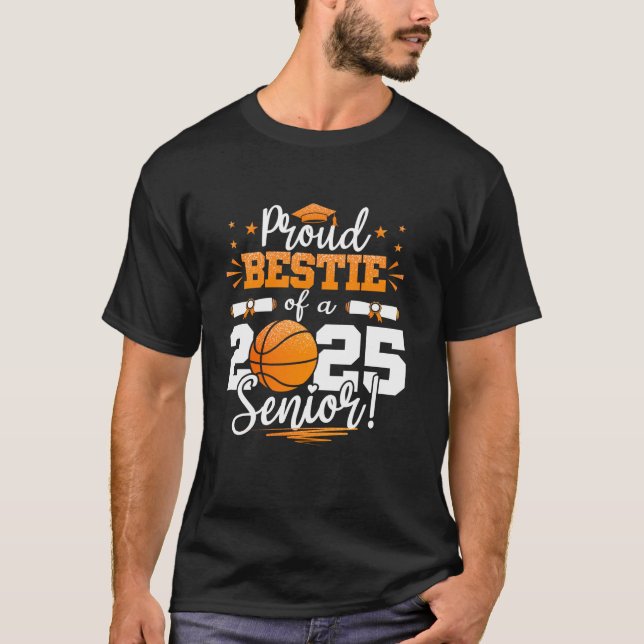 Camiseta Orgullosa Bestie De Un Básquetbol De Posgrado Supe (Anverso)