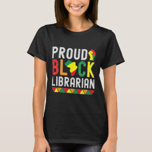 Camiseta Orgullosa bibliotecaria negra Mes de la historia n