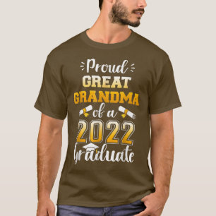 Camiseta Orgullosa bisabuela de clase de 2022 graduada para