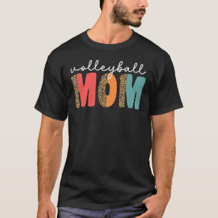Camiseta Orgullosa Bola De Voleibol Mamá Por Voley Leopard