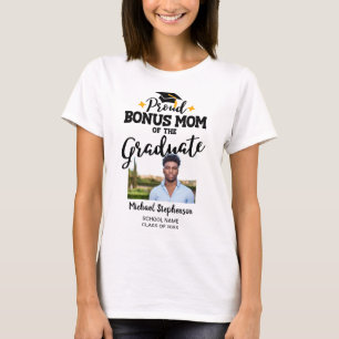 Camiseta Orgullosa Bono mamá del nombre de la foto del grad