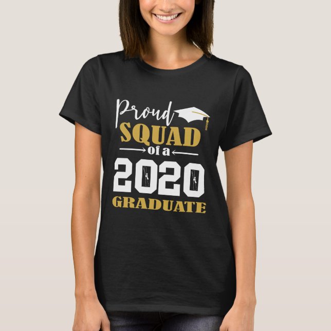 Camiseta Orgullosa brigada de un blanco graduado en 2020 (Anverso)