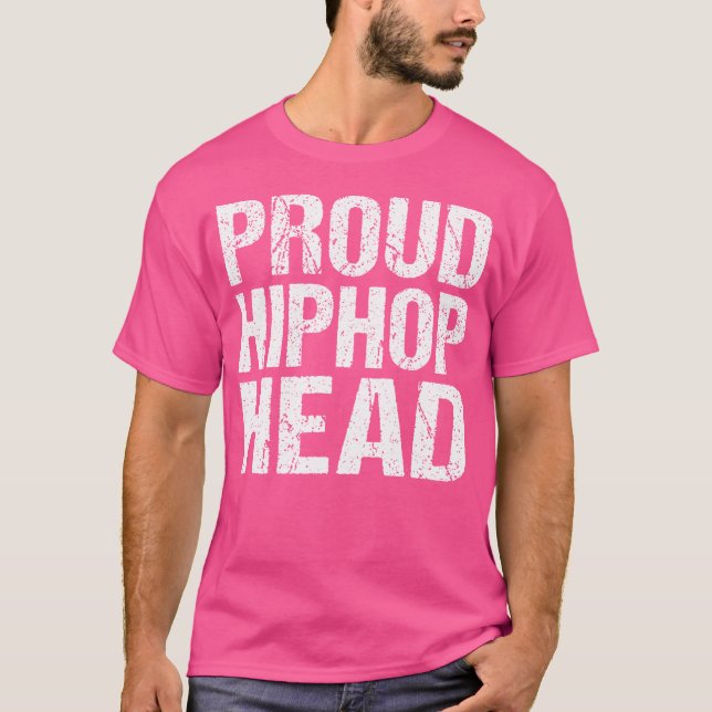 Camiseta Orgullosa Cabeza De Hip-Hop Rap Lover (Anverso)
