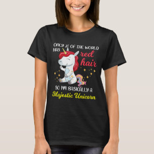 Camiseta Orgullosa Cabeza Pelirroja Divertida Unicornio Maj