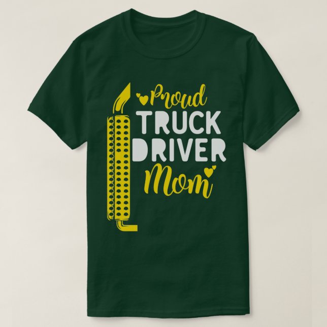 Camiseta Orgullosa camionera de mamá (Diseño del anverso)