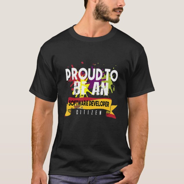 Camiseta Orgullosa carrera profesional de desarrollador de  (Anverso)