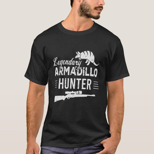 Camiseta Orgullosa Caza de Armadillo Regalos De Caza De Arm (Anverso)