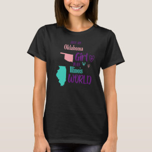 Camiseta Orgullosa chica, chica de Oklahoma en Illinois Wo