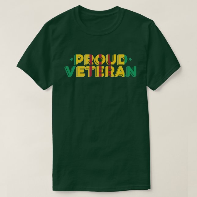 Camiseta Orgullosa Cinta veterana de la guerra de Vietnam (Diseño del anverso)