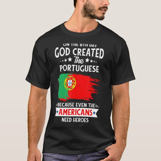 Camiseta Orgullosa cita de bandera portuguesa con problemas (Anverso)