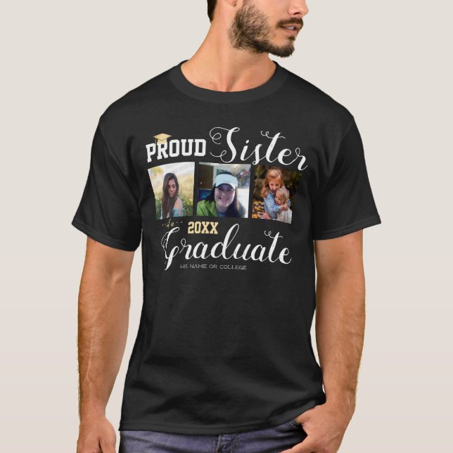 Camiseta Orgullosa clase de Hermana del Gran Cap T-Shirt (Anverso)