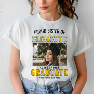 Camiseta Orgullosa clase de Hermanas de 2025 Personalizado