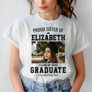Camiseta Orgullosa clase de Hermanas de 2025 Personalizado