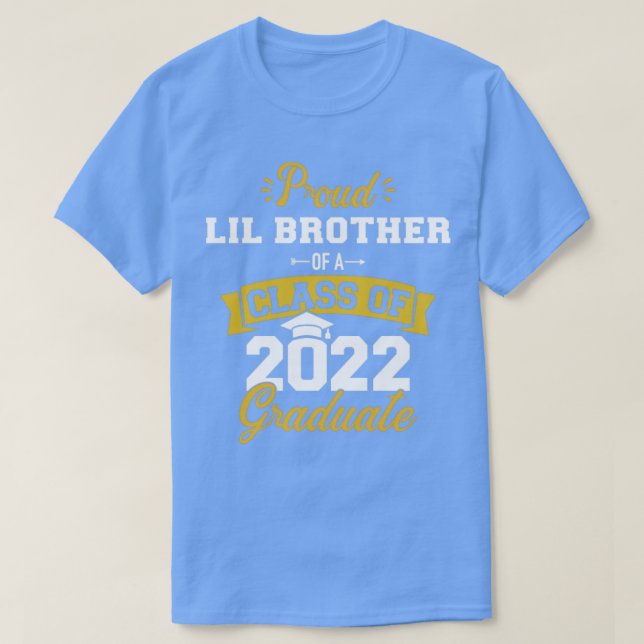 Camiseta Orgullosa clase de hermano menor de grado de 2022  (Diseño del anverso)