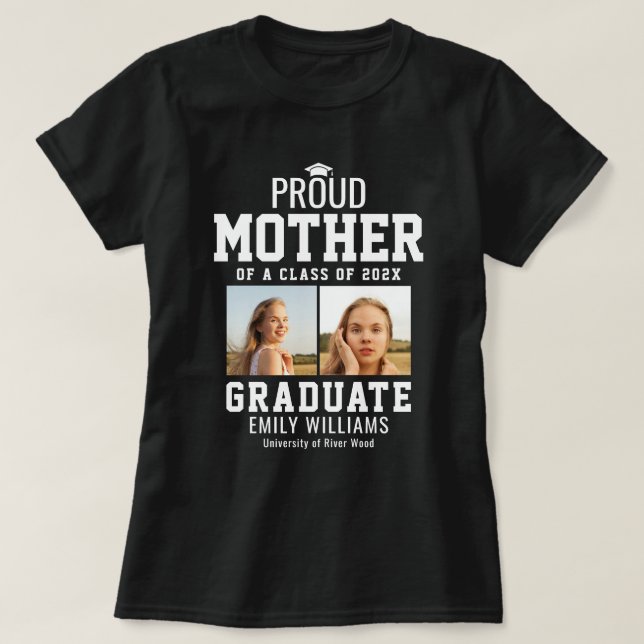 Camiseta Orgullosa clase de madres graduadas de 2026 (Diseño del anverso)