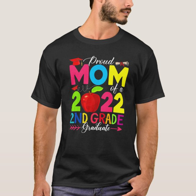 Camiseta Orgullosa Clase De Mamá De 2022 Graduado De Segund (Anverso)