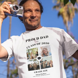 Camiseta Orgullosa clase de papá de graduación de foto de 2