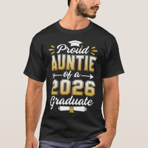 Camiseta Orgullosa clase de tía de 2026 Graduada Senior 202