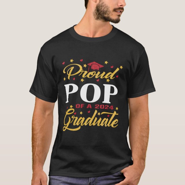 Camiseta Orgullosa Clase Pop De 2024 Graduado Superior 24 G (Anverso)