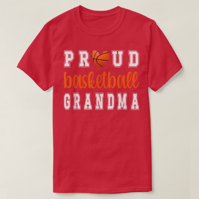 Camiseta Orgullosa coincidencia de abuela de baloncesto  (Diseño del anverso)