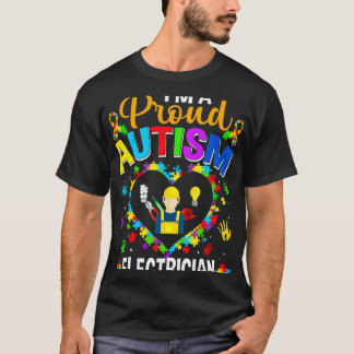 Camiseta Orgullosa conciencia de autismo eléctrico amor aut