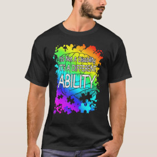 Camiseta Orgullosa Conciencia del Autismo No Discapacidad E