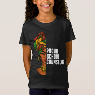 Camiseta Orgullosa consejera de escuela Mes de Historia Neg