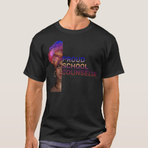 Camiseta Orgullosa consejera de escuela Mes de Historia Neg