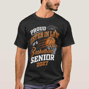 Camiseta Orgullosa cuñada de la promoción de baloncesto sén