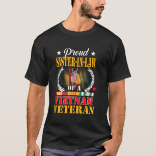 Camiseta Orgullosa Cuñada De Un Veterano De Vietnam Mujere