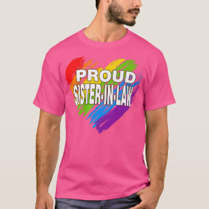 Camiseta Orgullosa cuñada LGBT Orgullo gay arcoiris femenin
