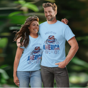 Camiseta Orgullosa de Estados Unidos Estrellas, Gorra y pir