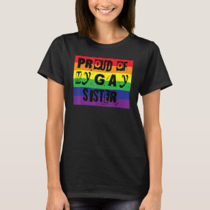 Camiseta Orgullosa de mi hermana gay Orgullo arcoiris Desi