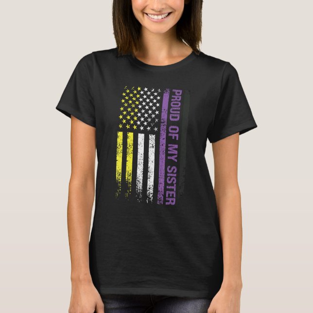 Camiseta Orgullosa De Mi Hermana No Binario (Anverso)