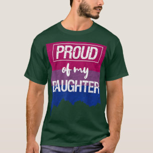 Camiseta Orgullosa de mi hija biseual, papá, orgullo gay LG