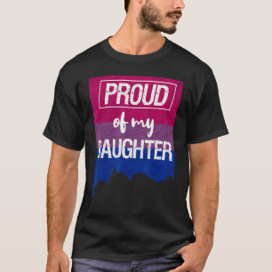 Camiseta Orgullosa De Mi Hija Bisexual Mamá Papá Lgbt Gay P