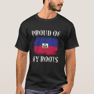 Camiseta Orgullosa de mi origen haitiano, bandera haitiana,