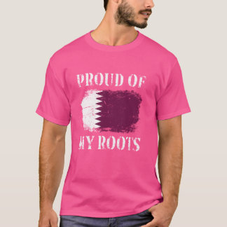 Camiseta Orgullosa de mis raíces cataríes, bandera catarí