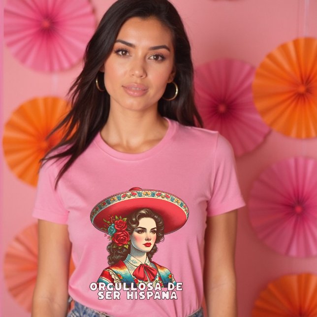 Camiseta Orgullosa de ser Hispana Herencia Hispana Española (Orgullosa de ser Hispana Hispanic Heritage Spanish T-Shirt)