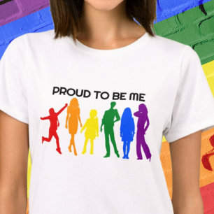 Camiseta Orgullosa de ser mi orgullo gay Siluetas femeninas